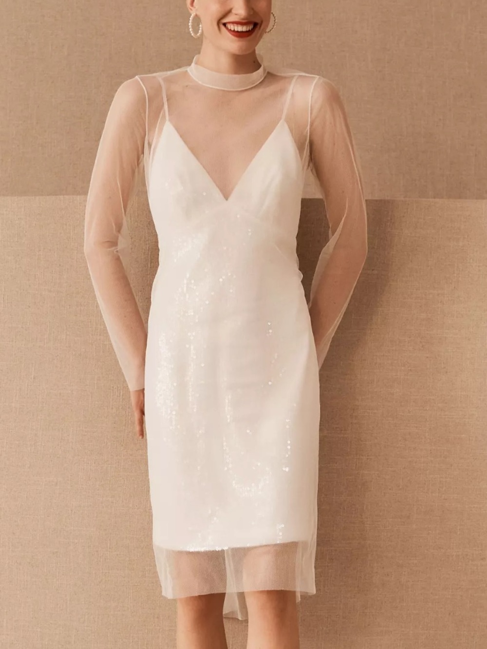 Amsale Clarissa Sequin Shift Dress